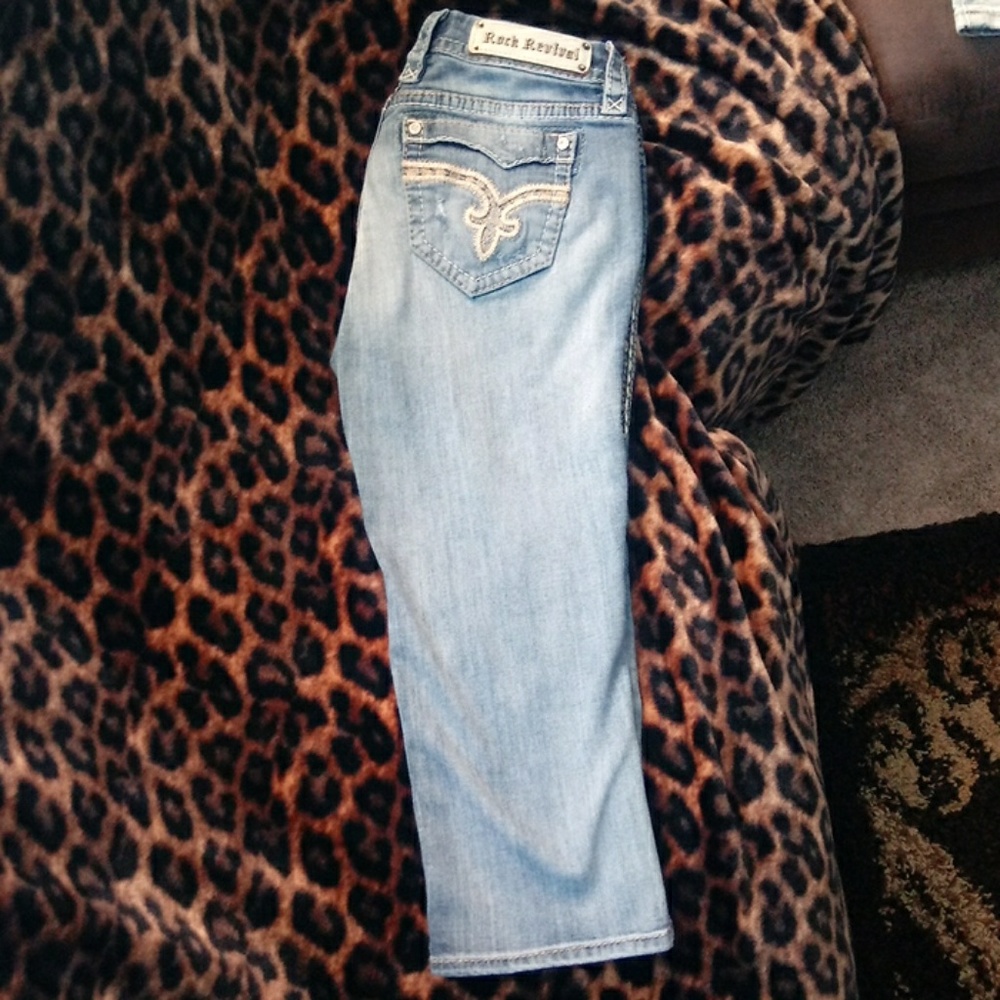 Rock Revival distressed crop jeans